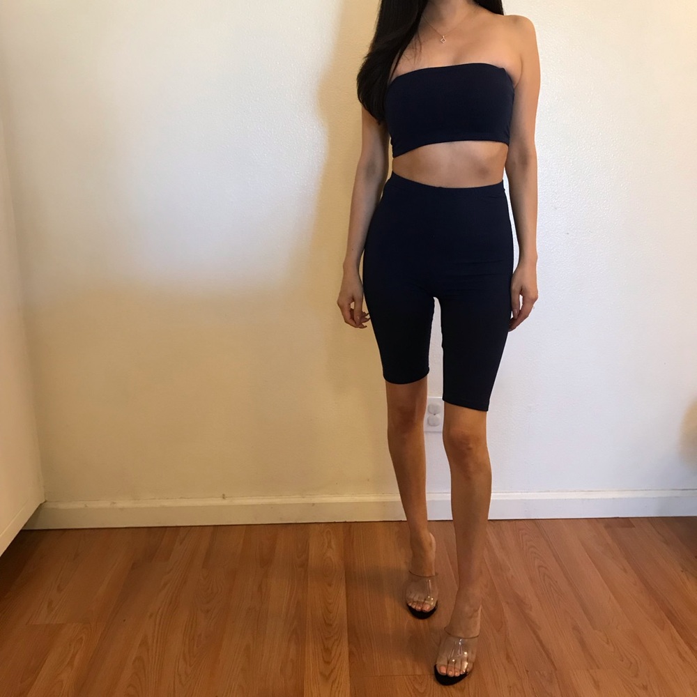 Kim Navy Bike Shorts & Tube Set